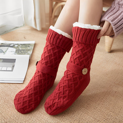 Lavina - Μοντέρνες, με Fleece επένδυση μάλλινες κάλτσες για γυναίκες