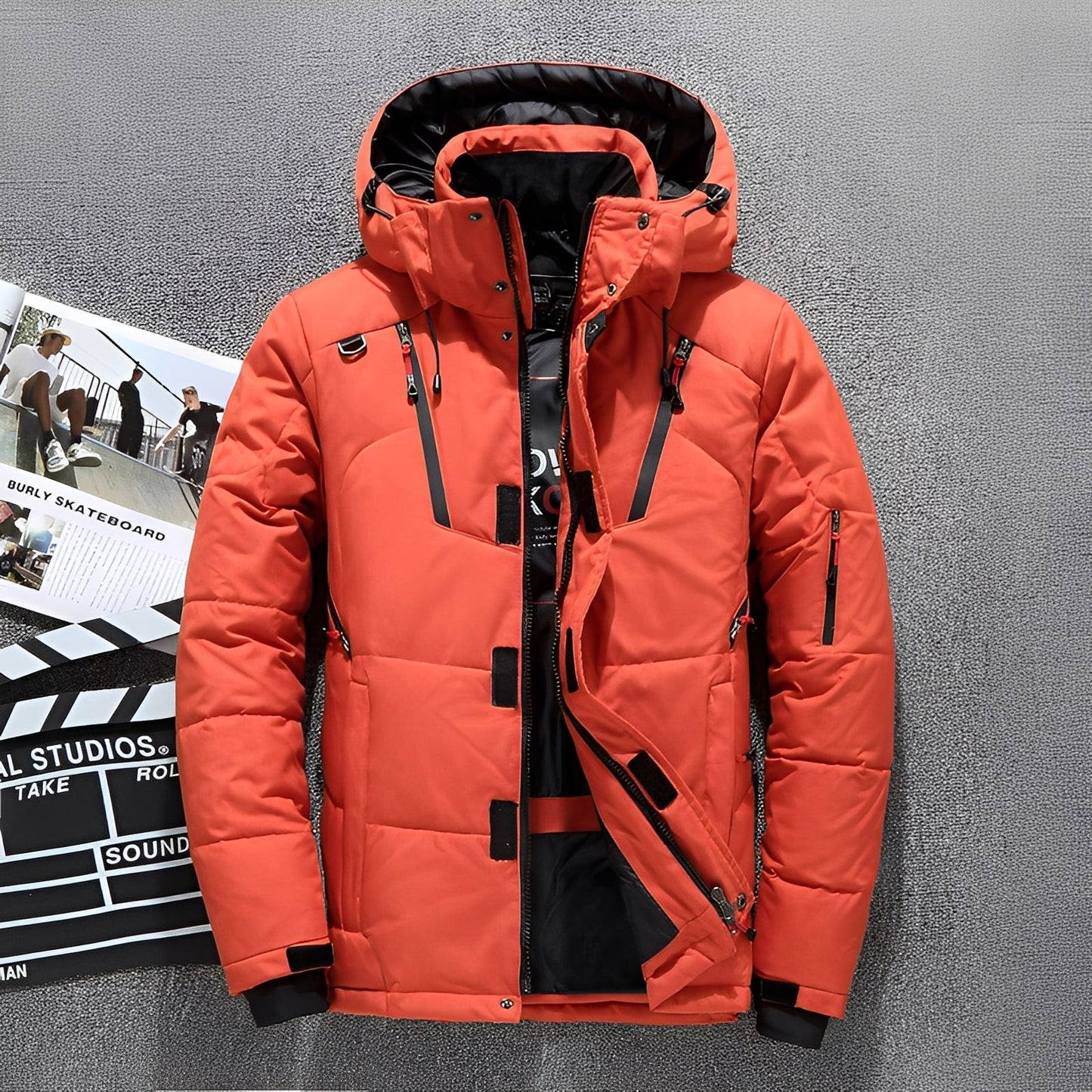 Damian - Μοντέρνο μπουφάν με κουκούλα και πολλαπλές τσέπες για άνδρες