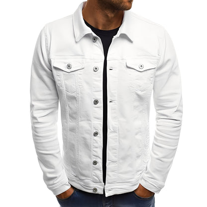 Steven - Κομψή Τζιν Ζακέτα με Τσέπες για Άνδρες