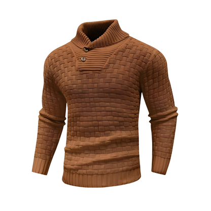 Branson - Ανδρικό καθημερινό πλεκτό πουλόβερ με ψηλό λαιμό