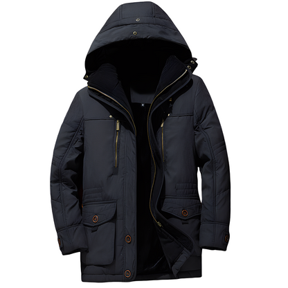 Bruce - Μοντέρνα κουκουλοφόρη ζακέτα με θερμή επένδυση για άνδρες