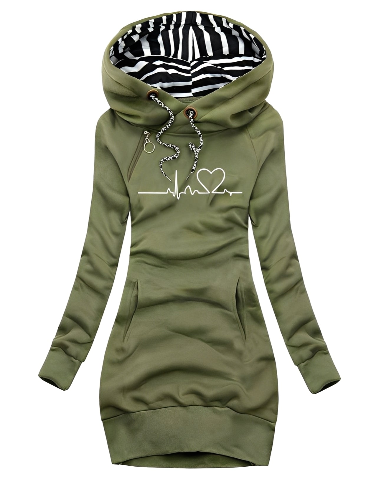 Jaidyn - Μοντέρνο Φόρεμα-Φούτερ με Κουκούλα για Γυναίκες