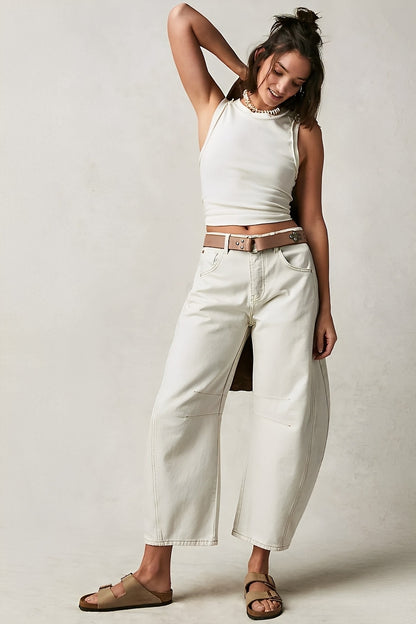 Adrienne - Κλασικές ευρύς κόψα Barrel-τζιν για γυναίκες