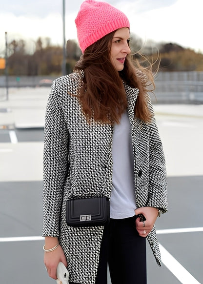 Pamelia - Μοντέρνο μακρύ παλτό για γυναίκες