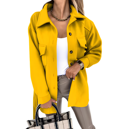 Bethanie - Γυναικεία Καθημερινή Ζακέτα με Κουμπιά και Ρεβέρ Σχέδιο