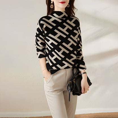 Eleanor - Μοντέρνα Μακρυμάνικη Μπλούζα με Σχέδιο για Γυναίκες