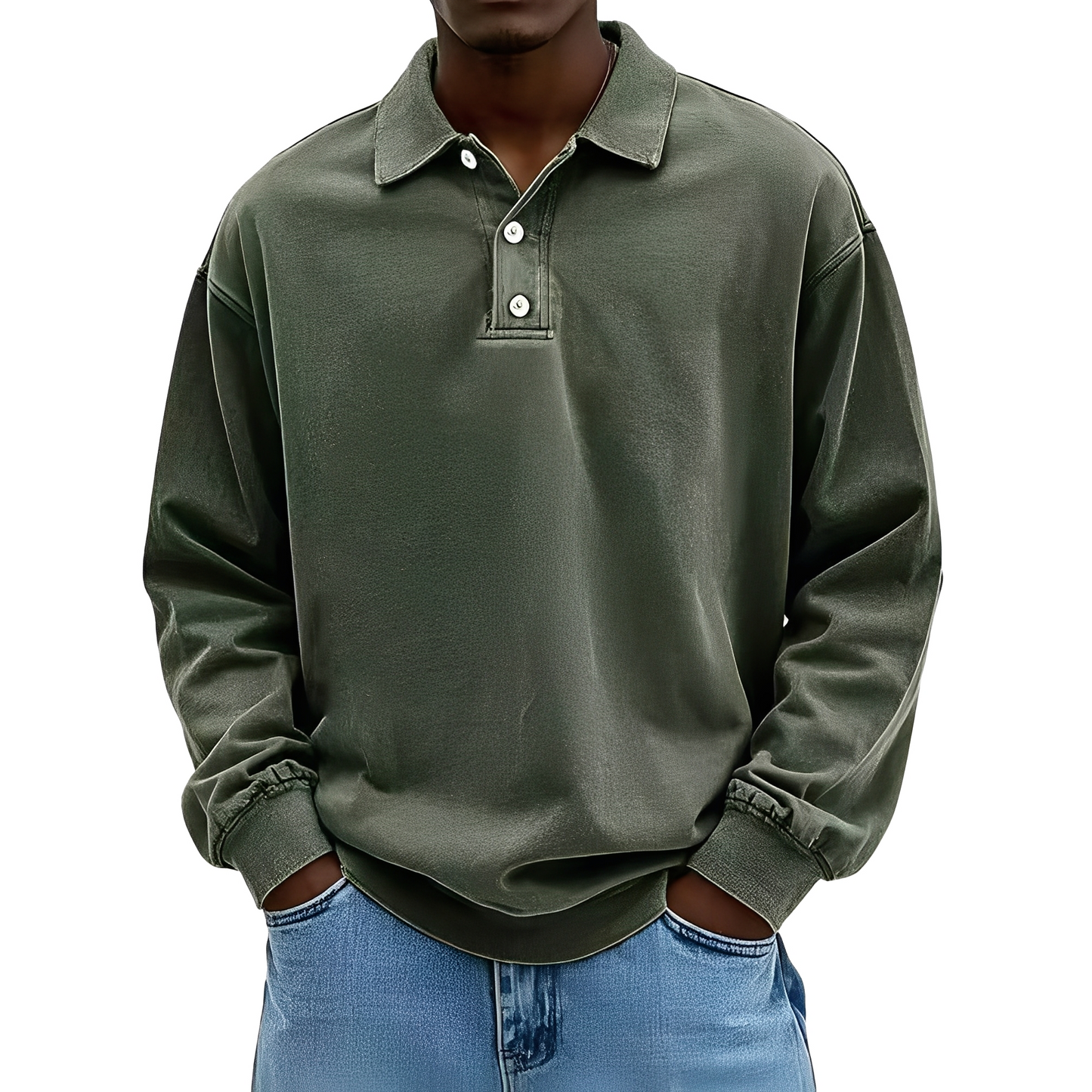 Chris - Παραδοσιακό παχύ μακρυμάνικο μπλουζάκι για άνδρες