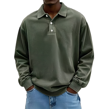 Chris - Παραδοσιακό παχύ μακρυμάνικο μπλουζάκι για άνδρες