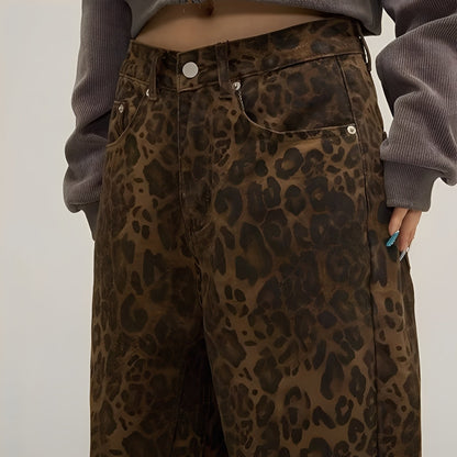 Felecia - Μοντέρνα τυπωμένα Baggy-Jeans για Γυναίκες