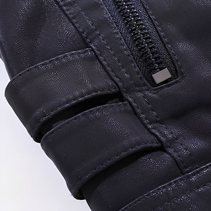 Dillan - Μοντέρνα Δερμάτινη Ζακέτα Μοτοσικλετιστή για Άνδρες