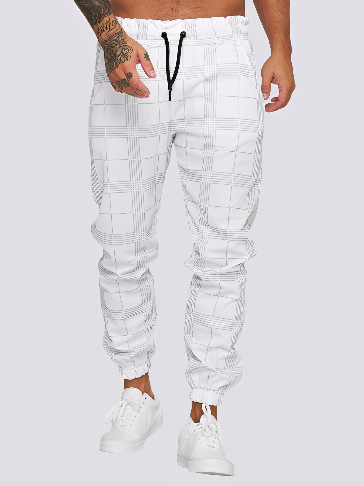 Jaeden - Κομψό καρό παντελόνι για άνδρες