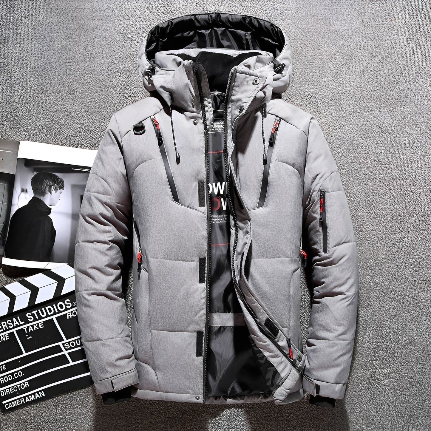Damian - Μοντέρνο μπουφάν με κουκούλα και πολλαπλές τσέπες για άνδρες
