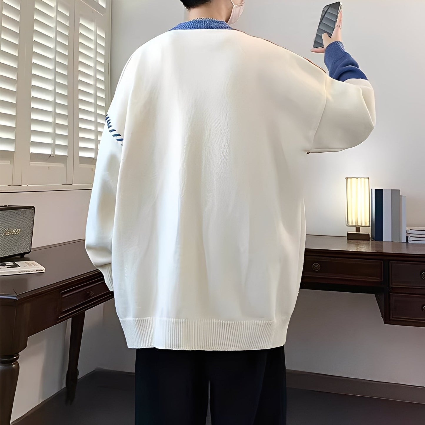 Curtis - Μοντέρνο Fleece Πουλόβερ με Χρωματικά Μπλοκ για Άνδρες