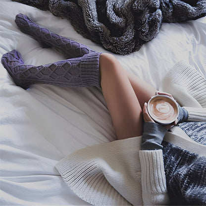 Shannon - Ζεστές, κάλτσες έως το γόνατο με μπάλα για γυναίκες