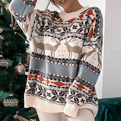 Rosemary - Κομψό και ζεστό γυναικείο χριστουγεννιάτικο πουλόβερ