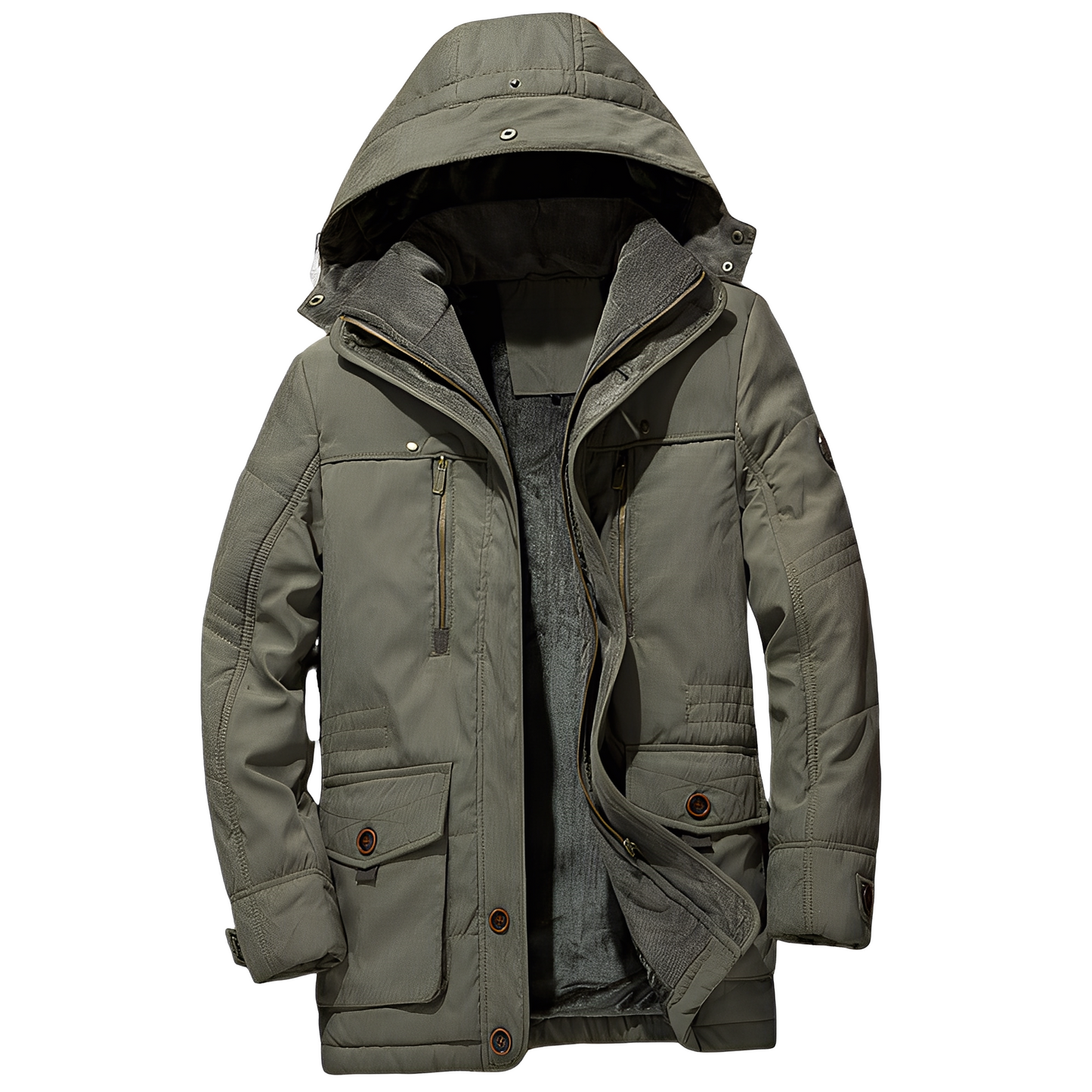 Bruce - Μοντέρνα κουκουλοφόρη ζακέτα με θερμή επένδυση για άνδρες
