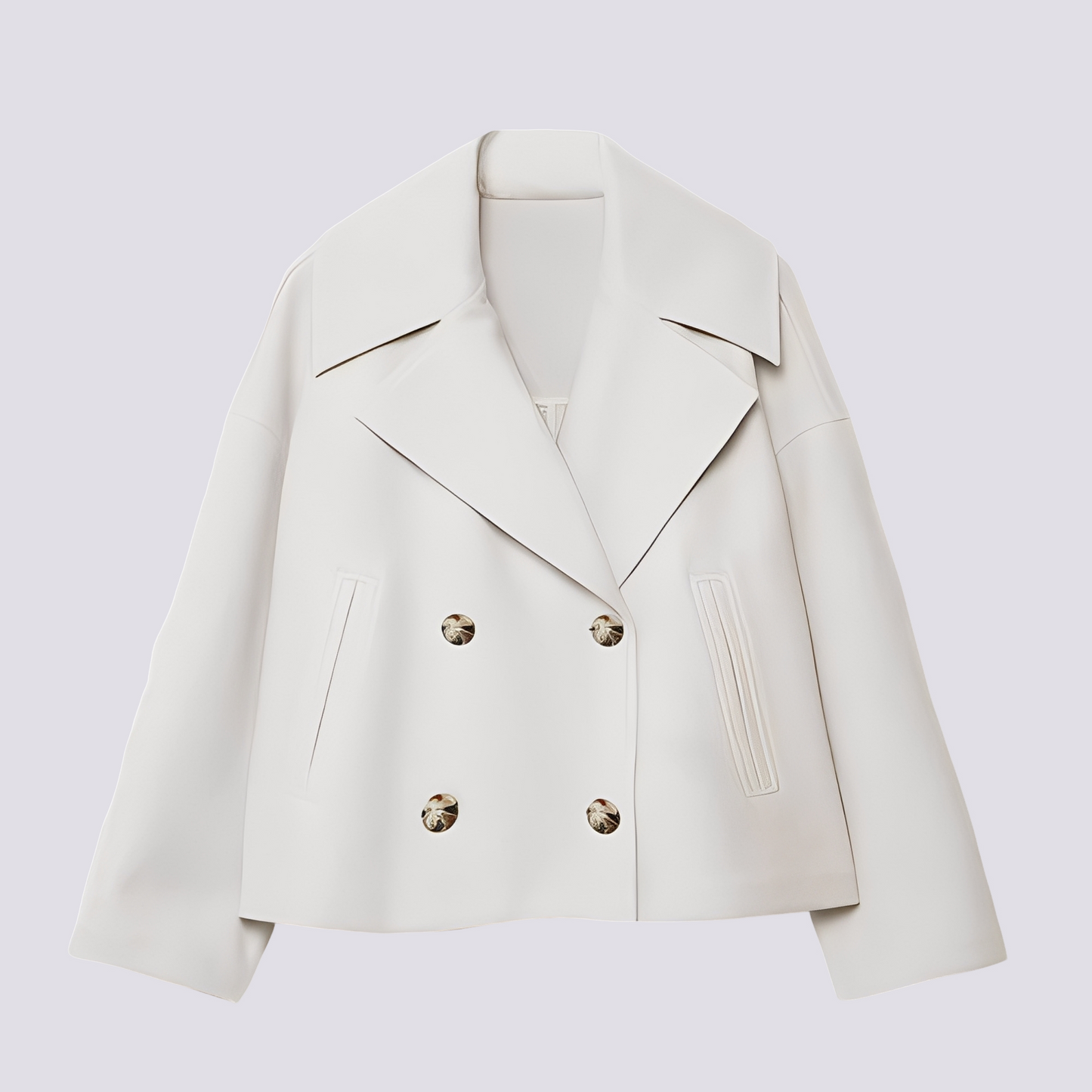 Bethney - Κομψό, κοντό μάλλινο σακάκι με γιακά για γυναίκες