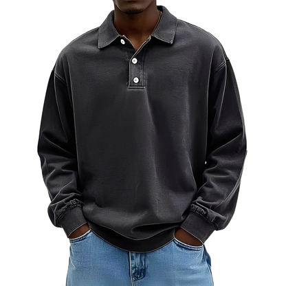 Chris - Παραδοσιακό παχύ μακρυμάνικο μπλουζάκι για άνδρες