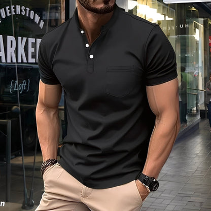 Darwin - Καθημερινό, απλό ανδρικό πόλο με μισό γιακά