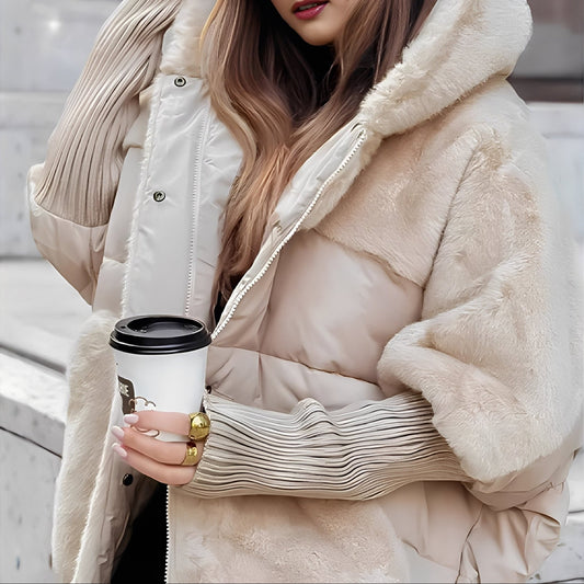 Alayna - Κομψή ζακέτα με ψεύτικη γούνα για γυναίκες