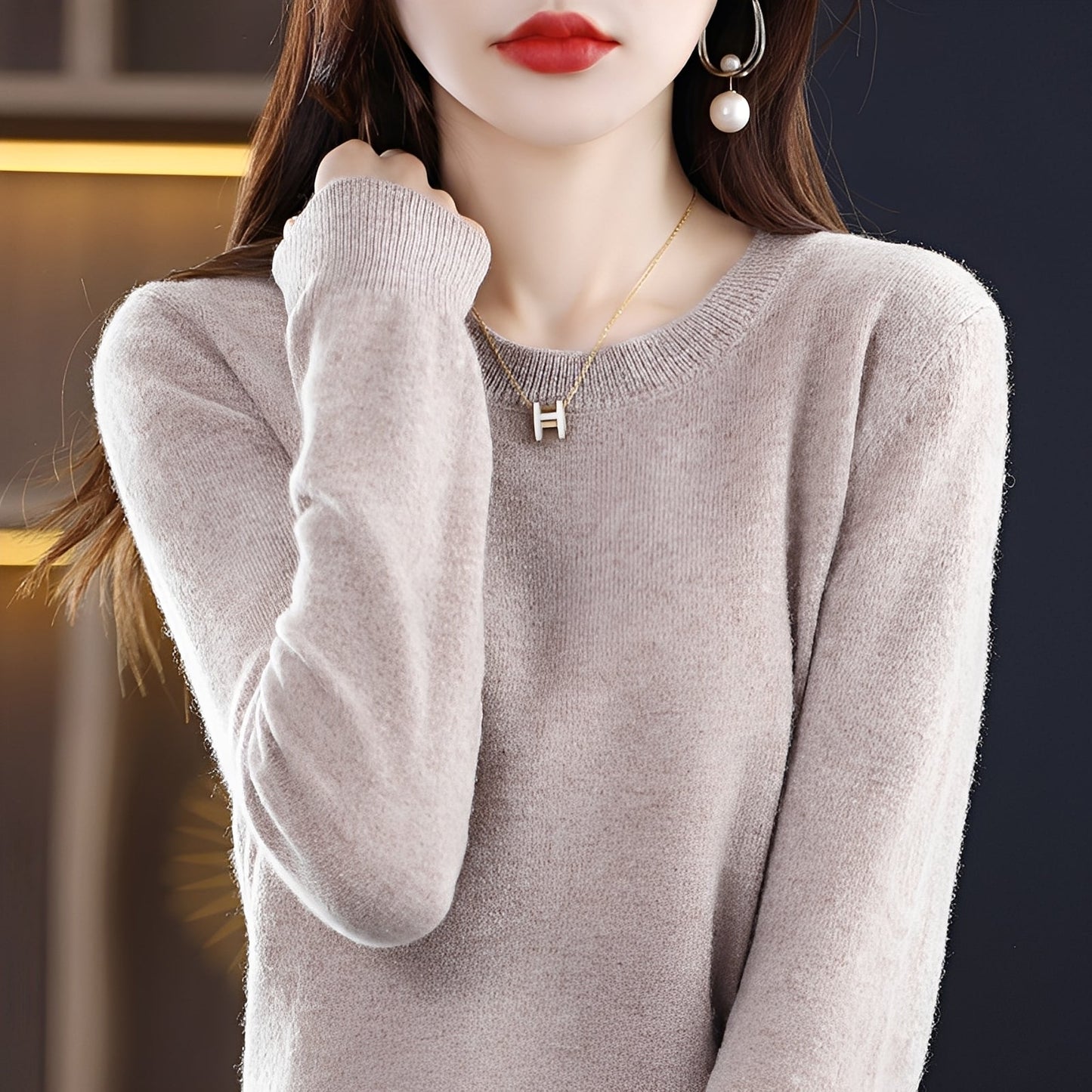 Julia - Ελαφρύ, στενό μάλλινο πουλόβερ για γυναίκες