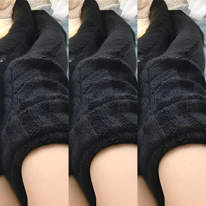 Hailee - Θερμές Πλεκτές Overknee Κάλτσες για Γυναίκες