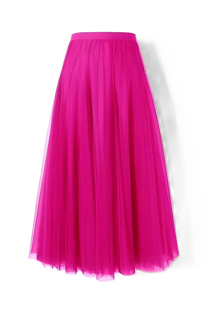 Maleah – Πλισέ μίντι φούστα από δίχτυ