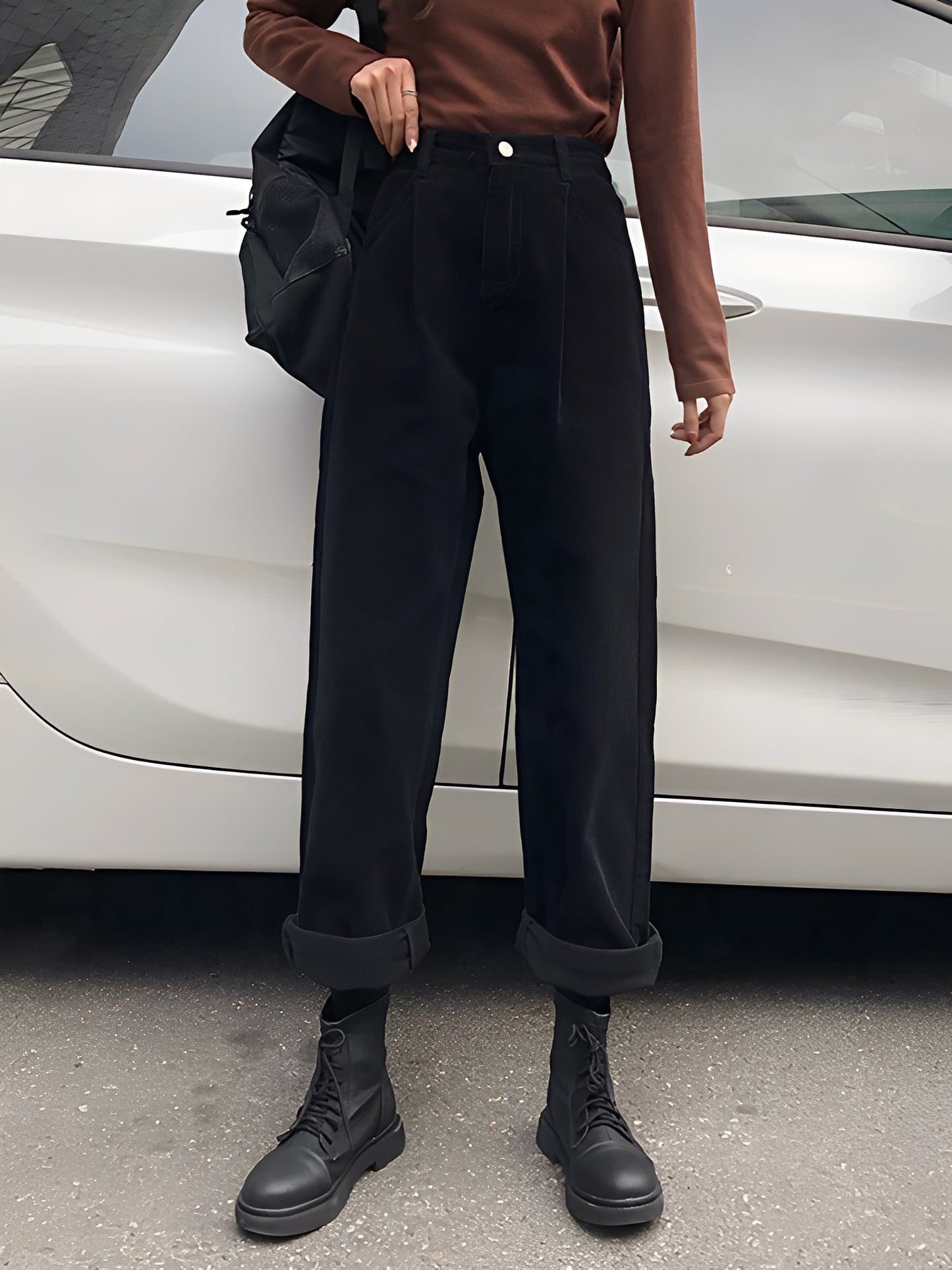 Shelbie - Κλασικό παντελόνι κοτλέ με φαρδύ πόδι για γυναίκες