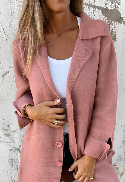 Izabelle - Καθημερινό μακρύ πλεκτό παλτό για γυναίκες