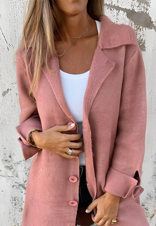 Izabelle - Καθημερινό μακρύ πλεκτό παλτό για γυναίκες