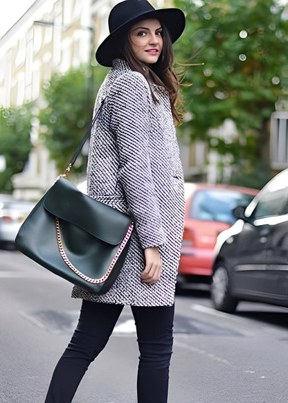 Pamelia - Μοντέρνο μακρύ παλτό για γυναίκες