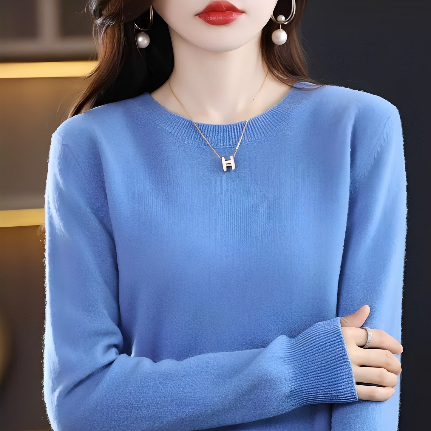 Julia - Ελαφρύ, στενό μάλλινο πουλόβερ για γυναίκες