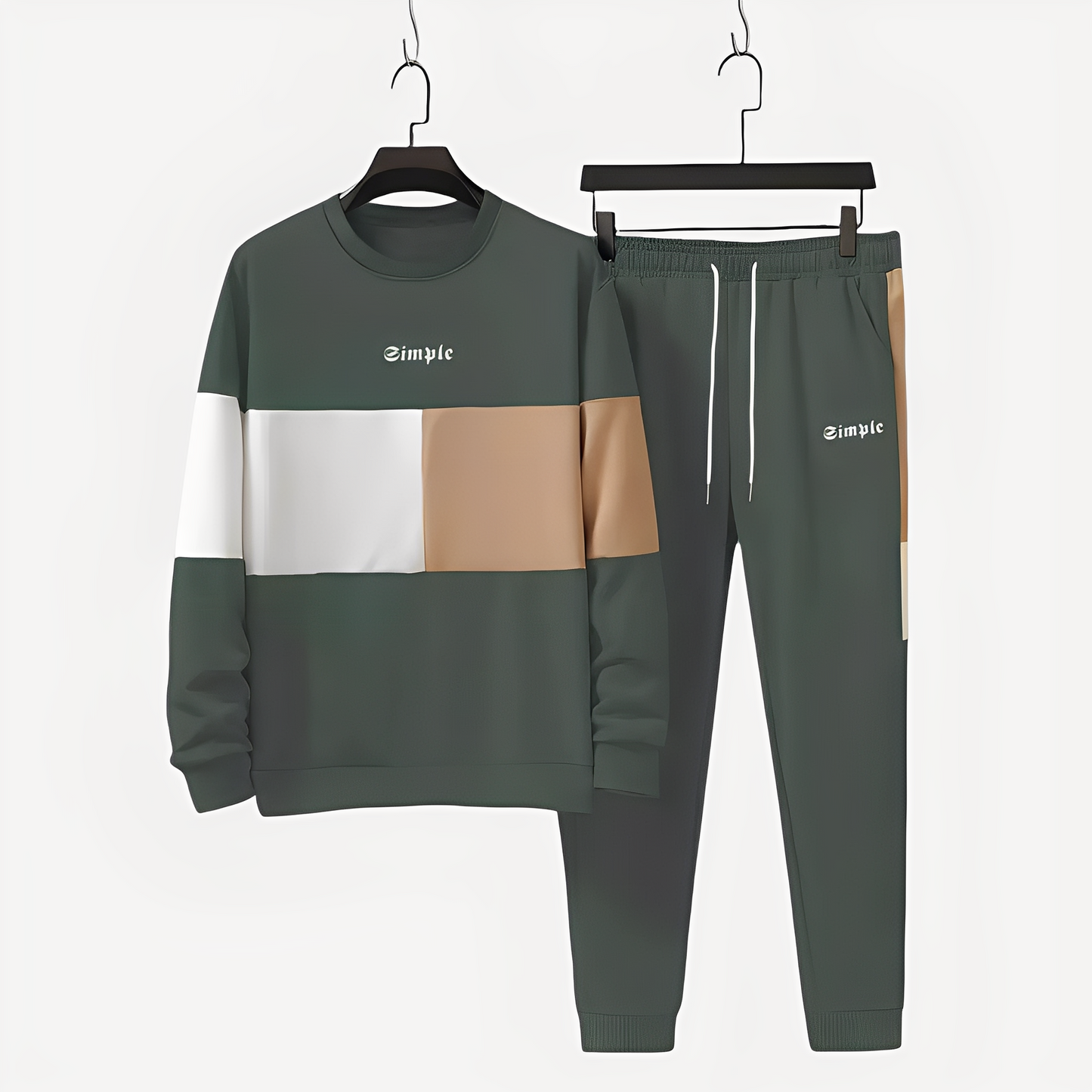 Charlton - Κομψό αθλητικό σετ για άντρες με σχέδιο χρωματικών μπλοκ