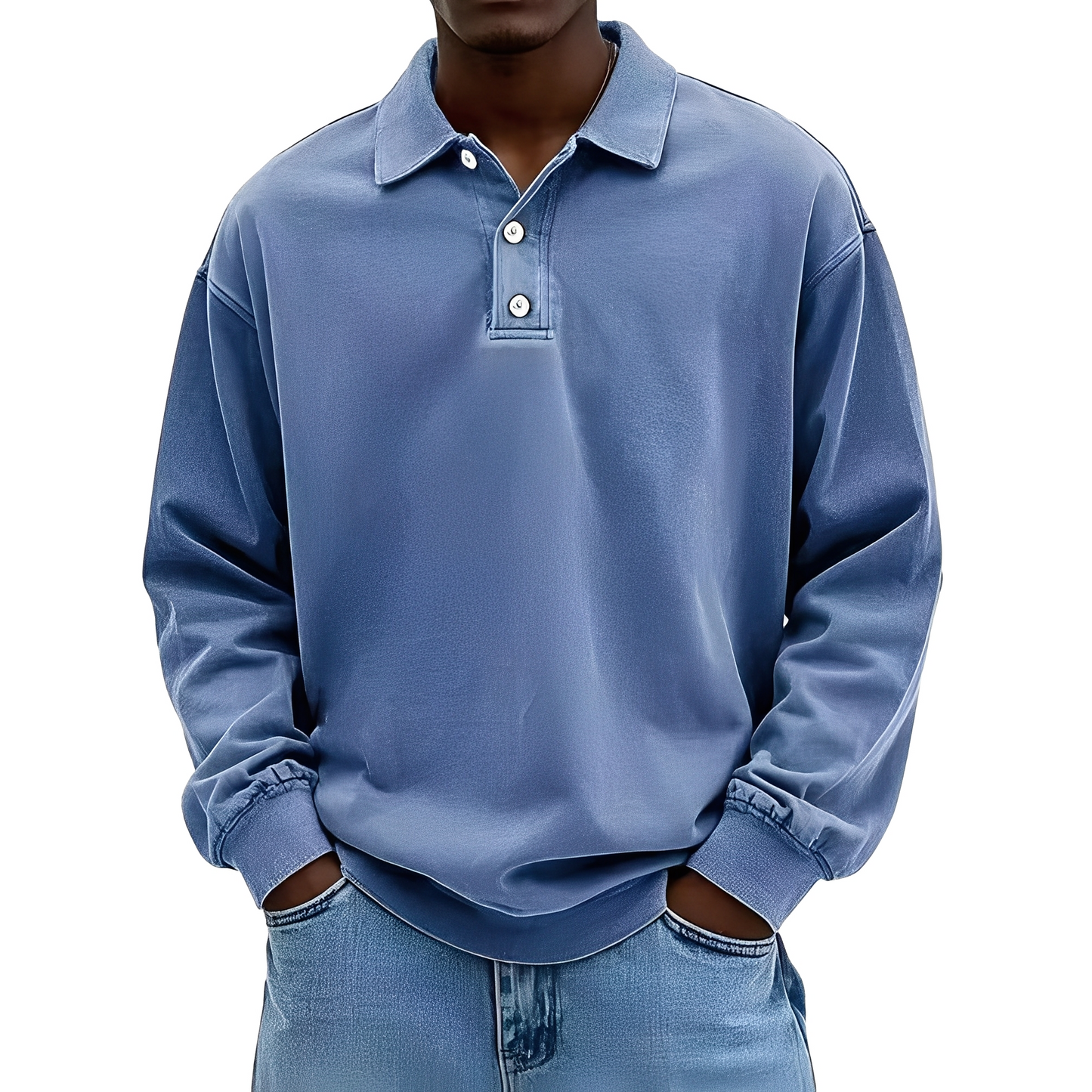 Chris - Παραδοσιακό παχύ μακρυμάνικο μπλουζάκι για άνδρες