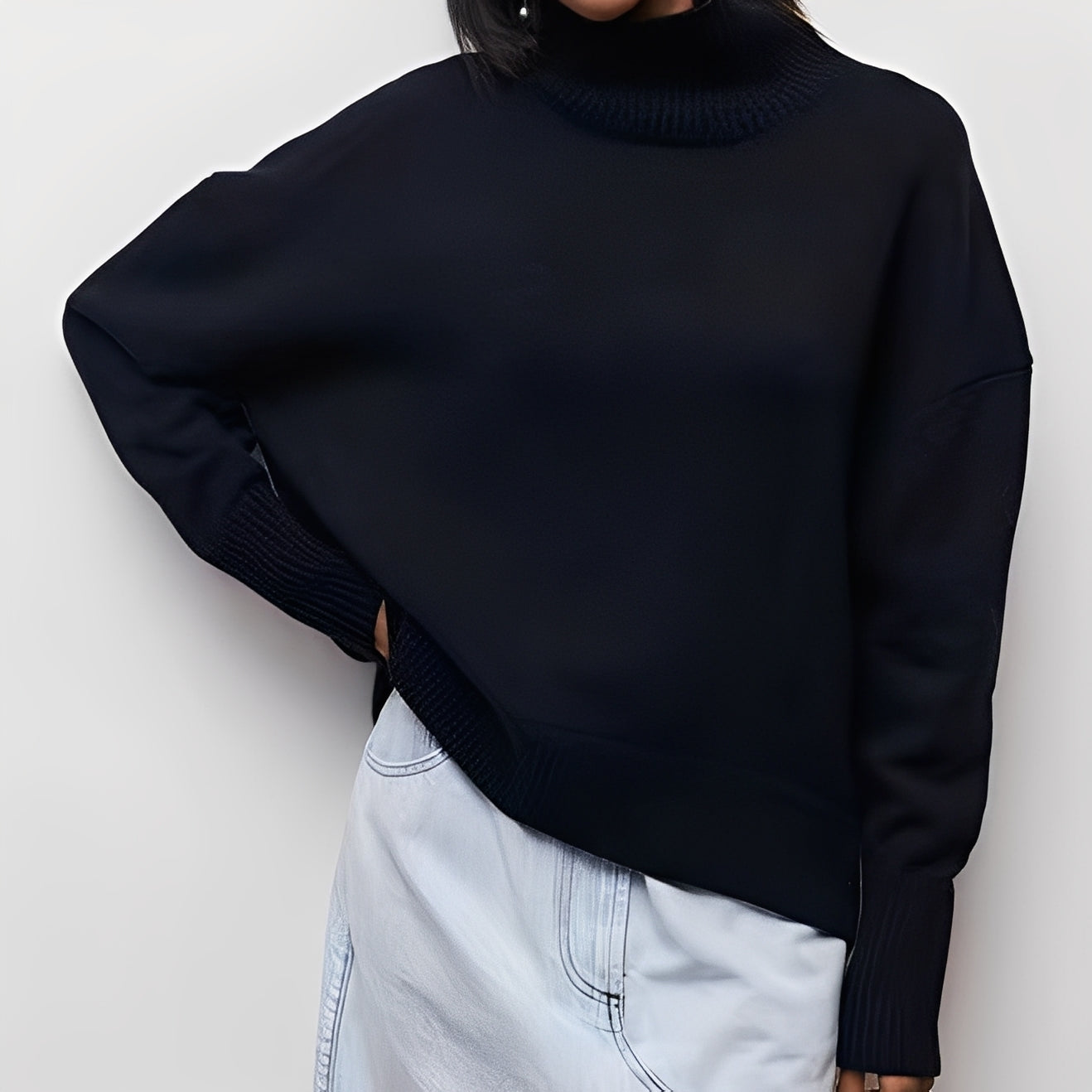 Sharon - Γυναικείο καθημερινό χαλαρό πουλόβερ