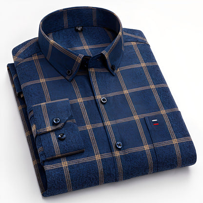 Nikolas - Καθημερινό καρό βαμβακερό πουκάμισο για άνδρες