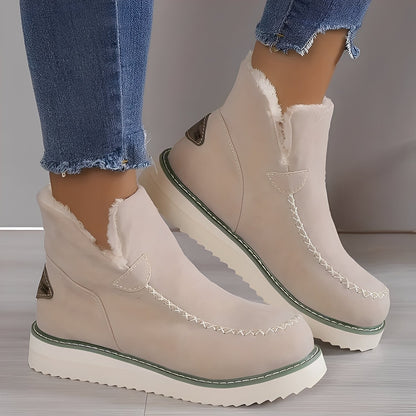 Ashlee - Γυναικεία ζεστά χειμερινά μποτάκια με τακούνι