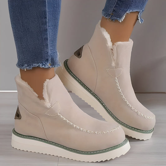 Ashlee - Γυναικεία ζεστά χειμερινά μποτάκια με τακούνι