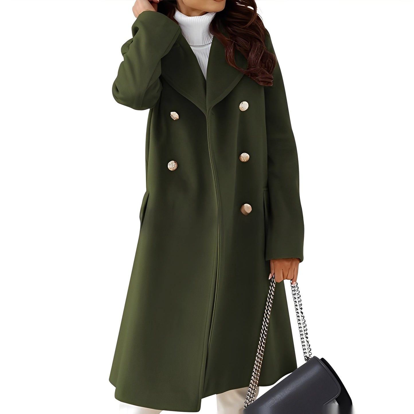 Viona - Μοντέρνο γυναικείο διπλό μάλλινο παλτό