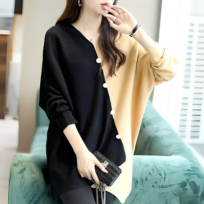 Madilynn - Καθημερινό Πουλόβερ με Σχέδιο Patchwork για Γυναίκες