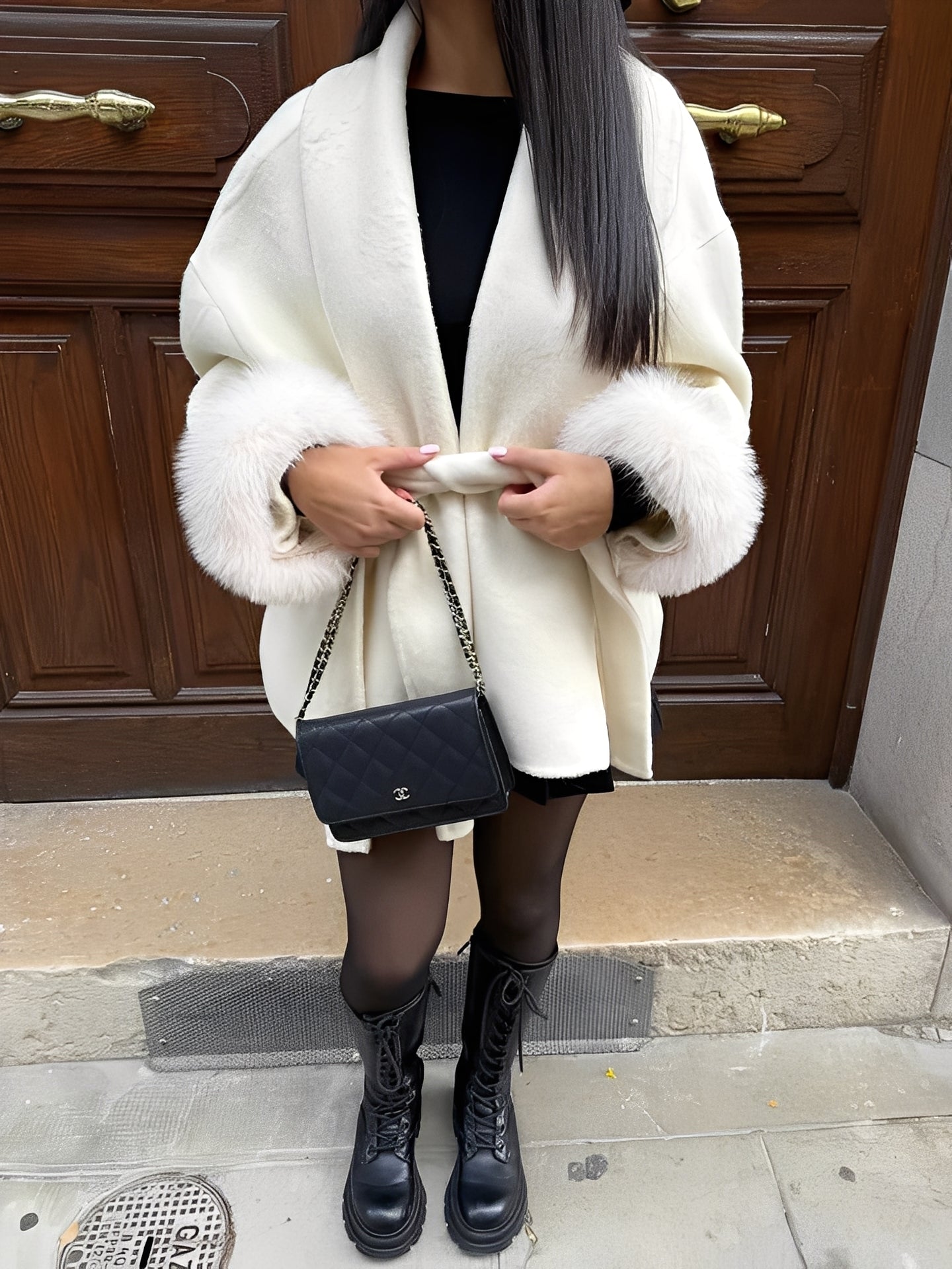 Armani - Κομψό, μοδάτο, μακρύ γούνινο παλτό για γυναίκες