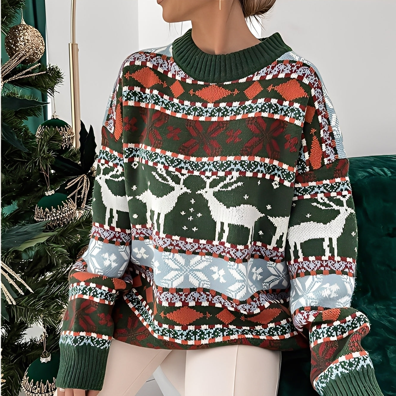 Rosemary - Κομψό και ζεστό γυναικείο χριστουγεννιάτικο πουλόβερ