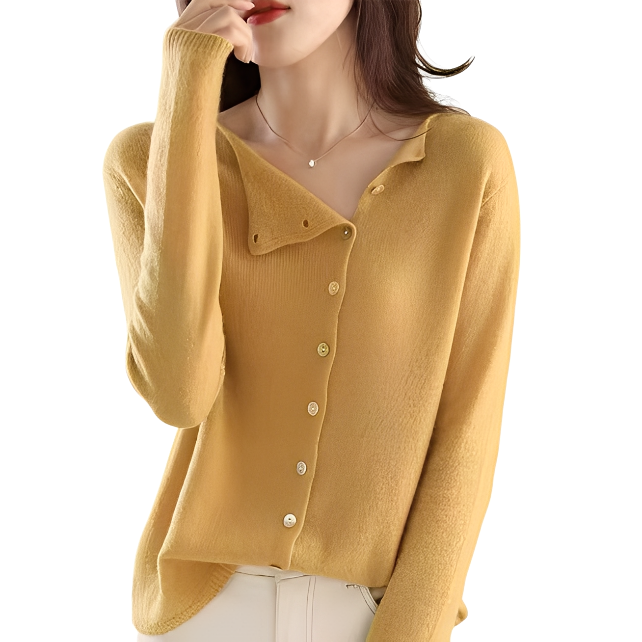 Bethanie - Άνετο μακρυμάνικο μάλλινο πουλόβερ