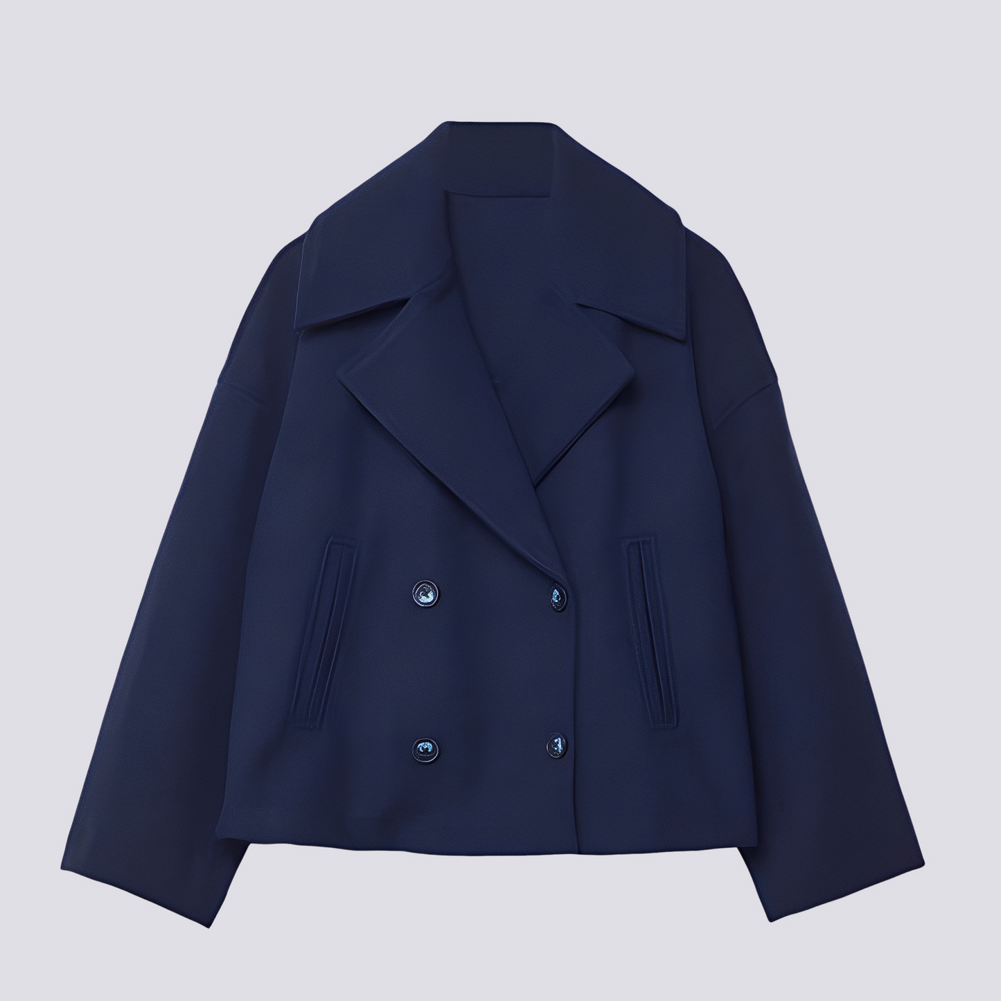 Bethney - Κομψό, κοντό μάλλινο σακάκι με γιακά για γυναίκες