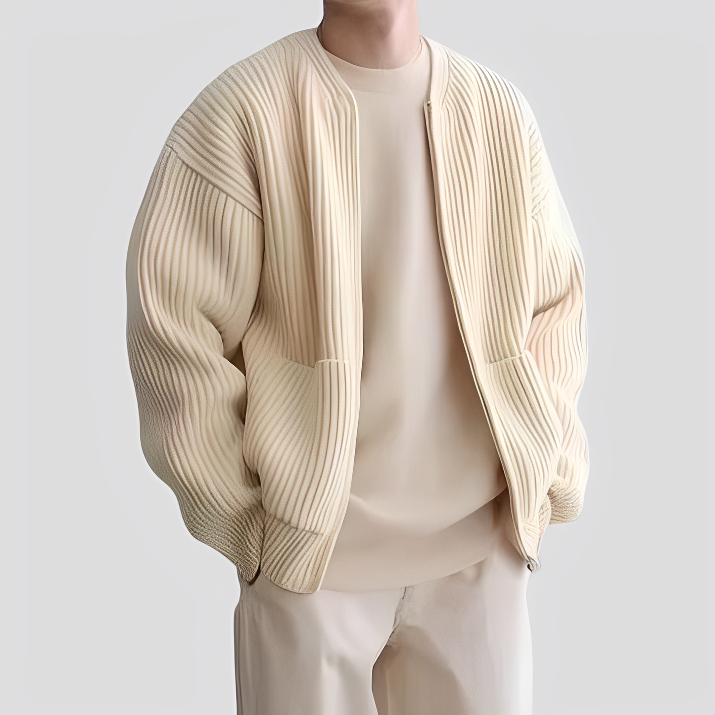 Willy - Άνετη πλεκτή ζακέτα με φερμουάρ για άνδρες