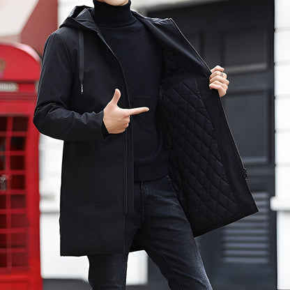Lucas - Άνετο, χοντρό, αδιάβροχο μπουφάν με κουκούλα για άνδρες