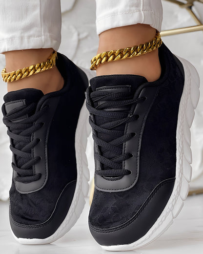 Elisabeth - Άνετα, αναπνεύσιμα sneakers με λουλουδένιο σχέδιο για γυναίκες