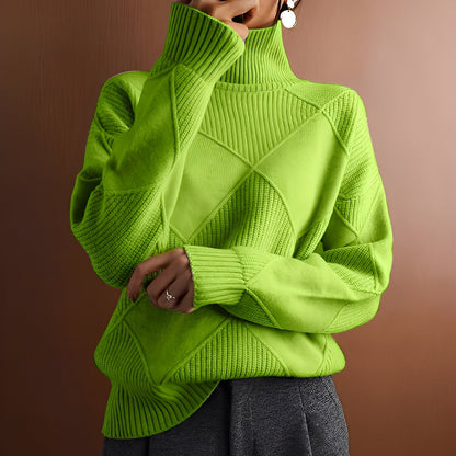 Morgan - Κομψό γυναικείο πουλόβερ με ζιβάγκο από κασμίρ