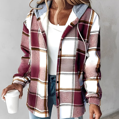 Briana - Καθημερινή, ζεστή ζακέτα με κουκούλα για γυναίκες