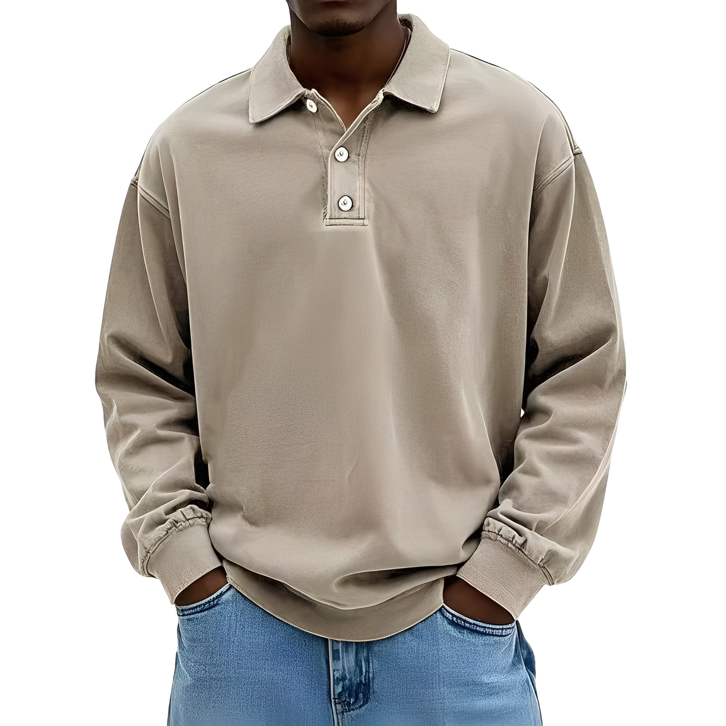 Chris - Παραδοσιακό παχύ μακρυμάνικο μπλουζάκι για άνδρες